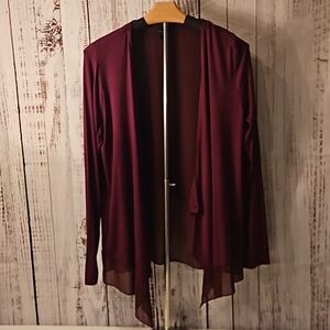 Worthington Long Sleeve Draped Front Cardigan